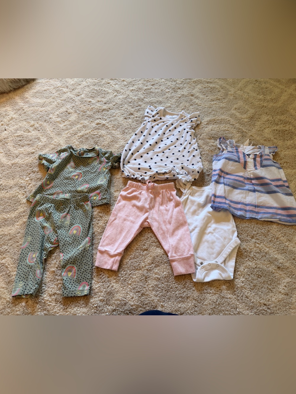 Baby Gap and JCrew Baby Girls Summer Bundle pants dress bodysuits Size 6-9 Month